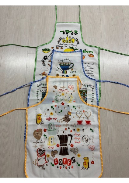 3'lü Renkli Sıvı Geçirmez Yıkanabilir Mutfak Önlüğü Seti