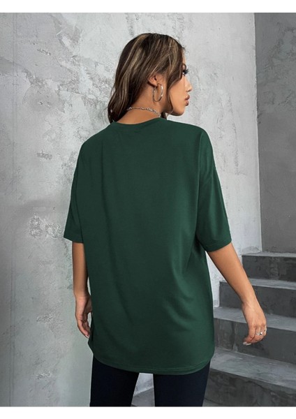 U.s.a Kadın New York Baskılı Oversize T-Shirt fiyatları