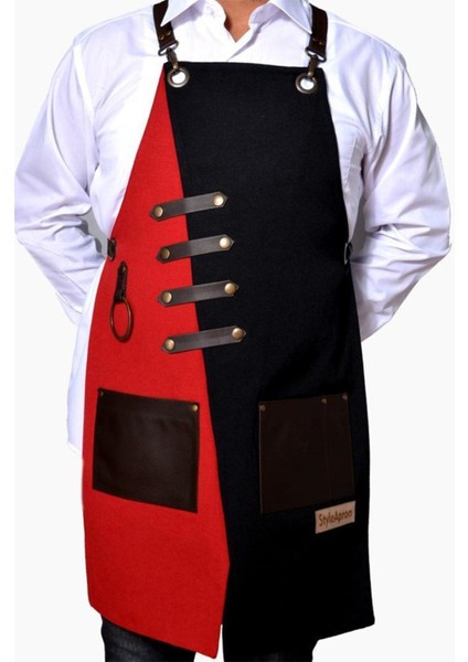 Kırmızı Önlük, Çok Amaçlı Kullanıma Uygun Şık ve Rahat Tasarım.