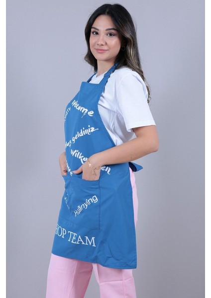 Mavi Yazılı Askılı Önlük, Şık ve Rahat Kullanım Sağlar. modelleri