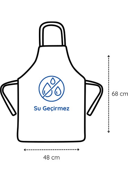 2'li Çok Renkli Sıvı Geçirmez Mutfak Önlüğü Seti fırsatları