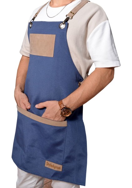 Mavi ve Lila Renkli Çok Amaçlı Şık Önlük, Stilinizi Tamamlar. fiyatları