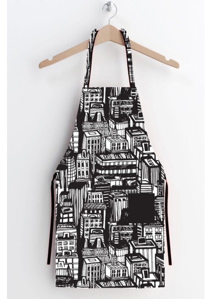 Şık Siyah Cepli Mutfak Önlüğü, Ays Home Kent Tasarımı