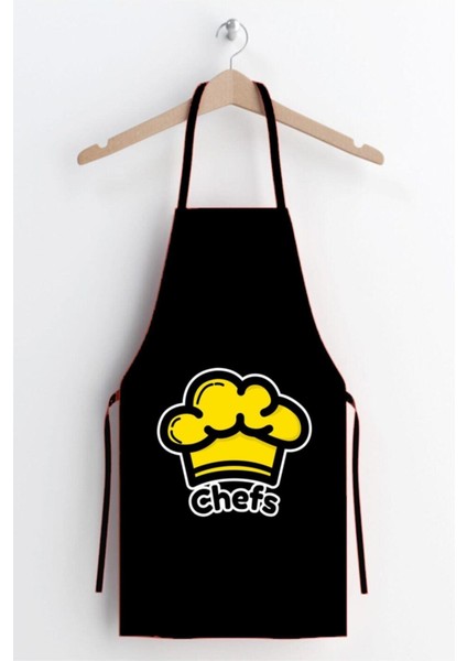 Leke Tutmaz Siyah Mutfak Önlüğü, Pratik ve Şık Tasarım