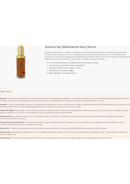 Quarine 2 Aylık Saç Bakım Seti (2 Serum+1 Multivitamin) Dökülme ve yıpranma Karşıtı Bitkisel Kök Hücre Ekstratları, Vitamin, Mineral İçeren Saç, Sakal, Kaş ve Kirpik Onarıcı Premium Set fırsatları