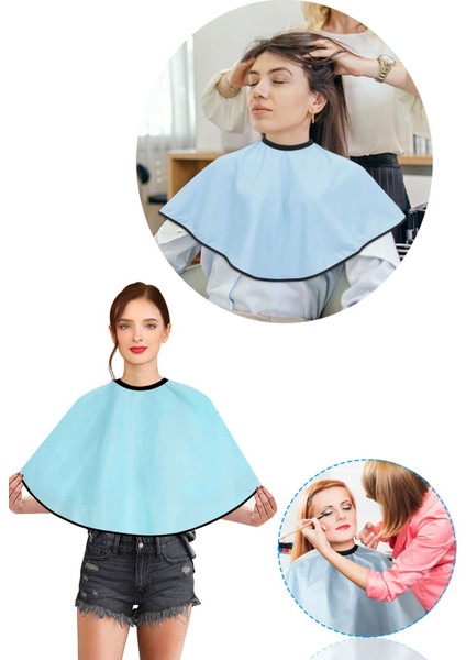 Mavi Su Geçirmez Makyaj ve Saç Kesim Önlüğü, Kuaför Kullanımı Için Ideal indirimleri