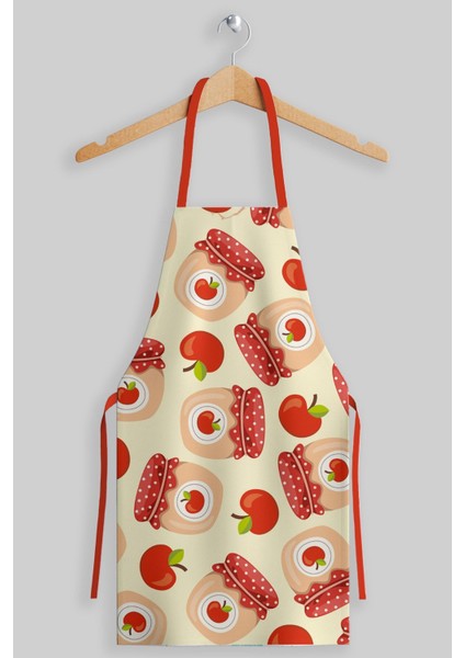 Renkli Reçel Desenli Mutfak Önlüğü, Şık ve Kullanışlı Mutfak Aksesuarı