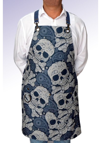 Mavi Renkli Çok Amaçlı Önlük, Sanatçı ve Hizmet Sektörleri Için Ideal Seçim