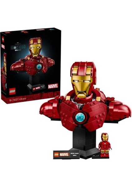 Nessiworld 76327 LEGO Marvel Iron Man Mk4 Büstü 436 Parça +18 Yaş
