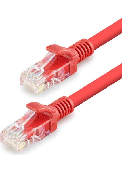 Büro Ev Ofis Network Bağlantısı Için 100CM Kırmızı 1000GB 250MHZ Cat6 Kablo
