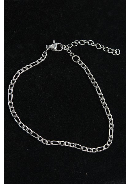 Bakımlı Erkek Için Silver Çelik Figaro Tasarımlı Bileklik