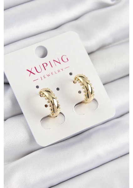 Zarif Kadın Için Golden Xuping Çit Halka Stil Küpe