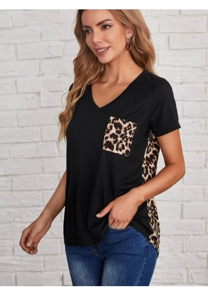 Kadın Leopar Detay Üç Parça Viskon Elbise modelleri