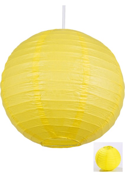 Dekoratif Çin Feneri – Kağıt Lamba - Sarı