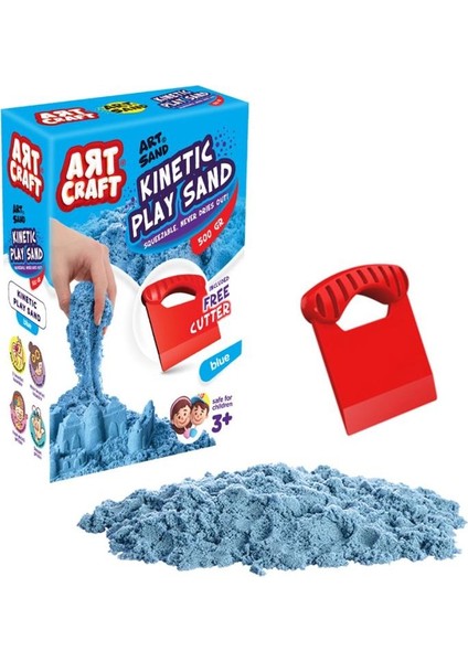 03686 Aksesuarlı Mavi Kinetik Oyun Kumu 500 gr