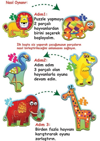 1727 Baby Puzzle Benim Ilk Puzzlem Orman Hayvanları modelleri
