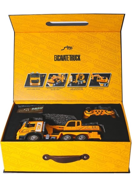HJ8001-2 Kumandalı metal excavate Truck -Gepettoys modelleri