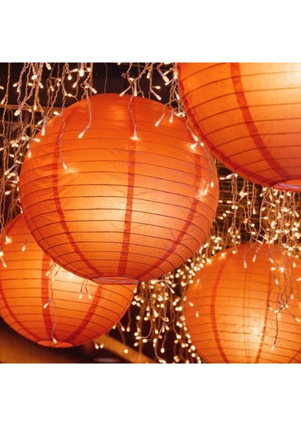 Dekoratif Çin Feneri – Kağıt Lamba - Turuncu