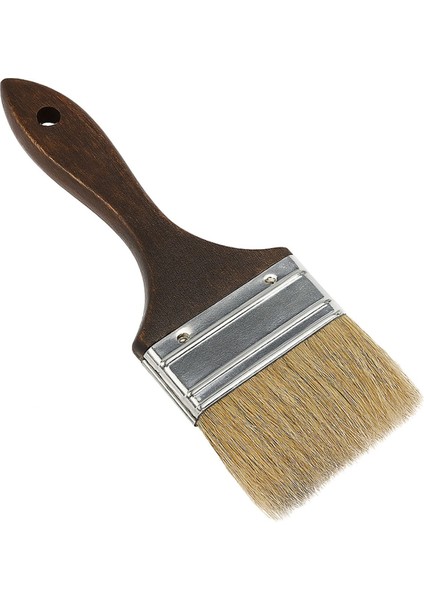 Ahşap Saplı Büyük Boy Espresso Makinesi Temizlik Fırçası Gri