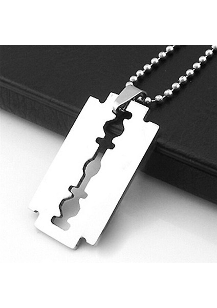 Jilet Çelik Kolye - Jilet Model Paslanmaz Gümüş Renk Çelik Kolye fiyatları