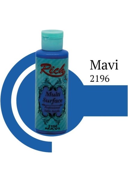 Rich Multi Surface 2196 Mavi Akrilik Boya 120 cc fiyatları