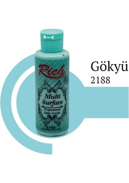 Rich Multi Surface 2188 Gökyüzü Akrilik Boya 120 cc fiyatları