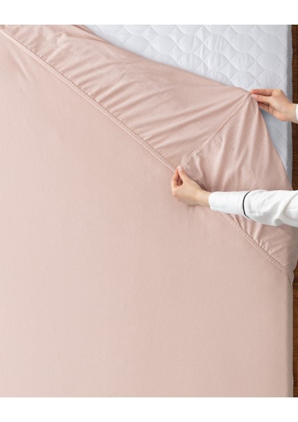 Valeria King Size Lastikli %100 Pamuk Penye Çarşaf