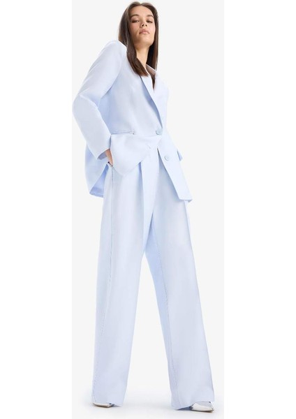 Yeni Sezon Afra x Defacto Wide Leg Tensel Kumaş Palazzo Pantolon Cepli Yüksek Bel Geniş Paça modelleri