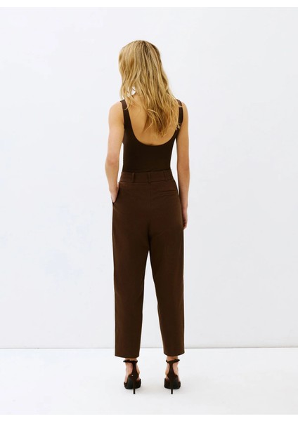 Yüksek Bel Havuç Kahve Kadın Pantolon VTK25-101-45-10 indirimleri
