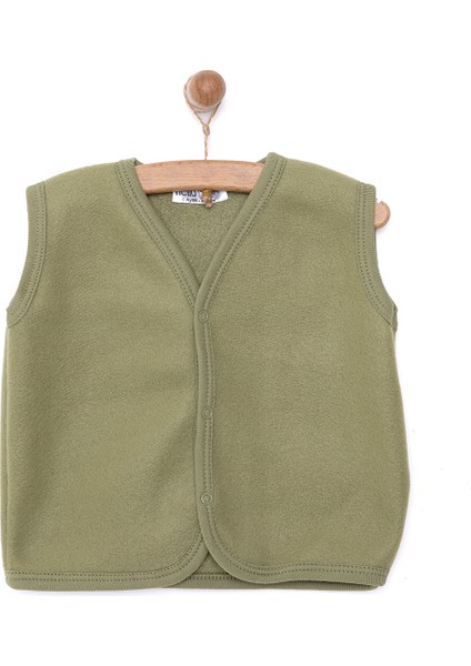 Erkek Bebek Basic Yelek Polar Gri