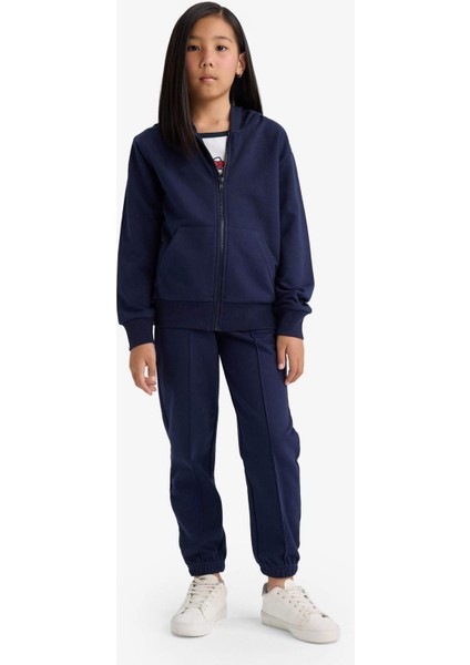 Kız Çocuk Basic Düz Kapüşonlu Okul Fermuarlı Sweatshirt C8110A825AU fiyatları