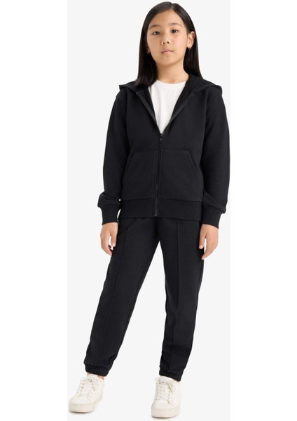 Kız Çocuk Basic Düz Kapüşonlu Fermuarlı Sweatshirt C8110A825AU fiyatları