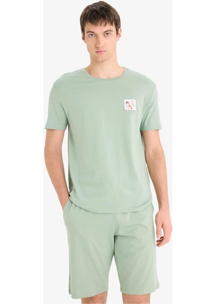 Pijama Takımı Baskılı Kısa Kollu Üst Şort F6184AX25SP modelleri