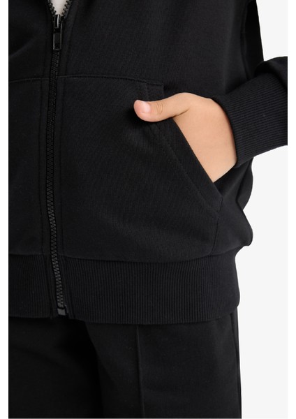Kız Çocuk Basic Düz Kapüşonlu Okul Fermuarlı Sweatshirt C8110A825AU indirimleri