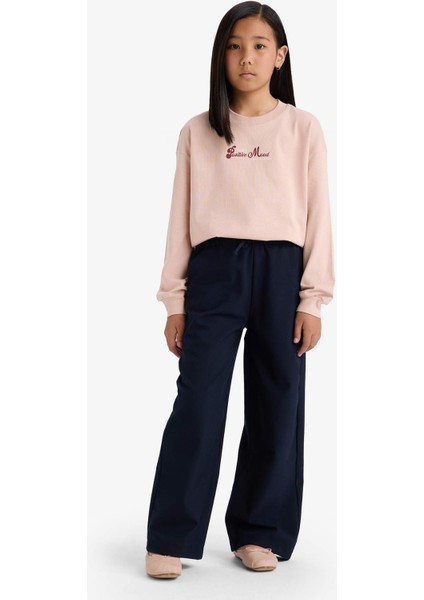 Kız Çocuk Relax Fit Bisiklet Yaka Baskılı Sweatshirt E8817A825AU fiyatları
