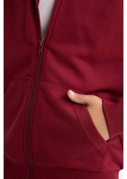 Kız Çocuk Basic Düz Kapüşonlu Okul Fermuarlı Sweatshirt C8110A825AU indirimleri