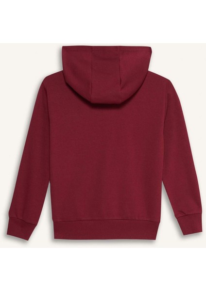 Kız Çocuk Basic Düz Kapüşonlu Okul Fermuarlı Sweatshirt C8110A825AU