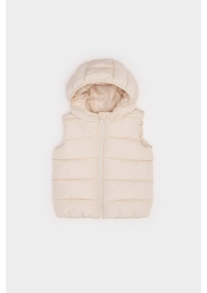 Kız Bebek Kapüşonlu Şişme Yelek