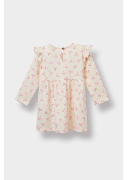 Kız Bebek Desenli Uzun Kollu Elbise F4548A525AU modelleri
