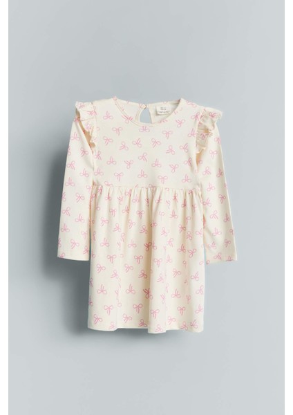 Kız Bebek Desenli Uzun Kollu Elbise F4548A525AU fırsatları