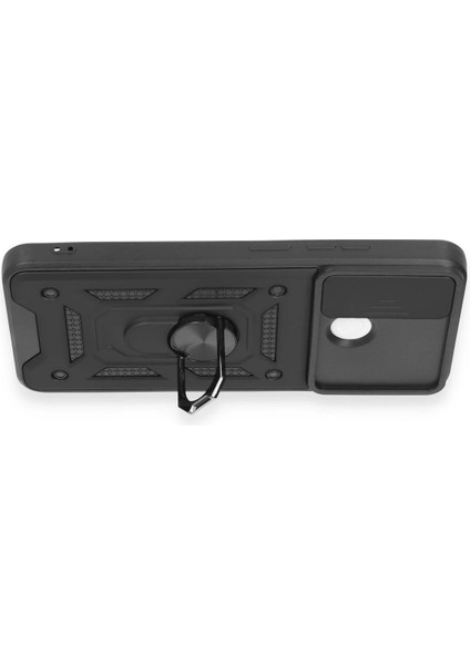 Xiaomi Redmi 12C Kılıf Pars Lens Yüzüklü Silikon - Siyah - CRM8727-8503 modelleri