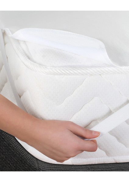 Alaise Sıvı Geçirmez Köşe Lastikli King Size Yatak Alezi - Beyaz fiyatları