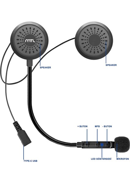 Kask Içi Bluetooth Kulaklık - Otomatik Cevaplama Universal Ios & Android Destekli MT- A962 fiyatları