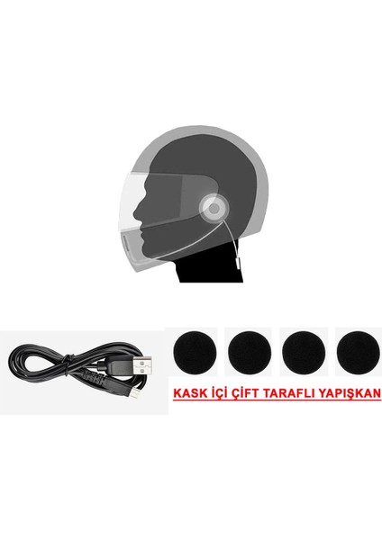 Kask Içi Bluetooth Kulaklık - Otomatik Cevaplama Universal Ios & Android Destekli MT- A962 modelleri