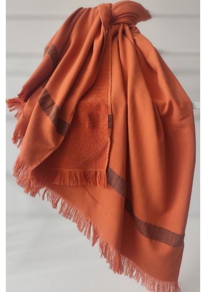 %100 Pamuk Siyah Kalın Çizgi Detaylı Peştemal-Şezlong HAVLUSU-90X200 Cm-Tarçın