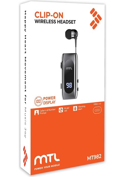 Makaralı Bluetooth Kulaklık Digital Göstergeli Çift Telefon Destekli MT- A982 indirimleri