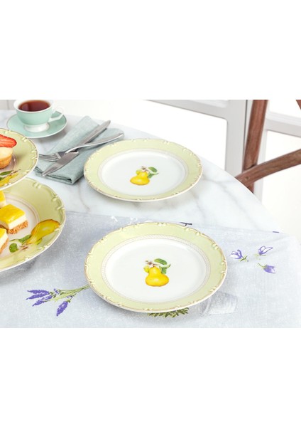 Coco Armut Desenli 6&apos;lı Pasta Tabağı Seti