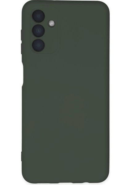 Samsung Galaxy A04S Kılıf Nano Içi Kadife Silikon - Koyu Yeşil - LORCE1631-4883
