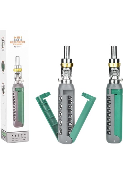 14'ü 1 Arada Çok Açılı Cırcırlı Tornavida Seti (Yurt Dışından)