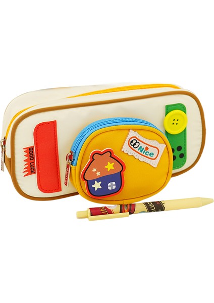 Yüksek Yüzlü Sevimli Karikatür Kalem Çantası Öğrenci Kırtasiye Çantası (Yurt Dışından)